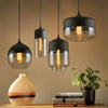 Nordic Wood Glass Pendant Light – Modern Hanging Lamp