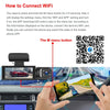 1080P WiFi Dual Camera Dash Cam – Front & Inside Car Camera with IR Night Vision & Loop Recording