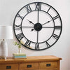 Large 3D Roman Numeral Metal Wall Clock – 60CM Silent Retro Decor