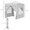 2m x 2m Outdoor Folding Gazebo Canopy - Pop Up Party Tent
