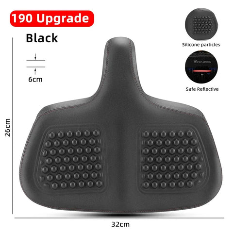 Wide Ergonomic Bike Saddle for MTB E Bike and City Bicycle Comfort
