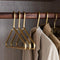 5 pcs Solid Matte Gold/Silver Clothes Coat Hanger │ Seamless Metal Wardrobe Organizer
