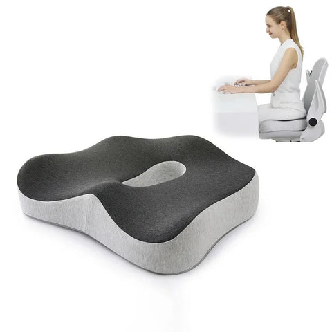 Memory Foam Office Chair Cushion – Orthopedic Lumbar & Coccyx Support for Car & Desk Chair