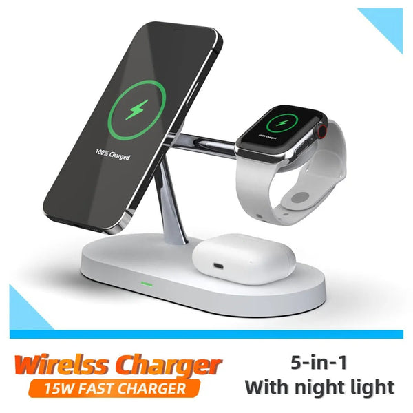 5 in 1 Magnetic Charging Station With Night Light