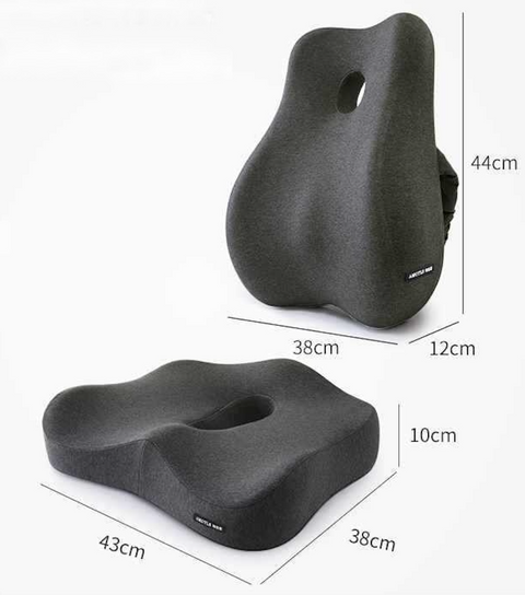 Memory Foam Office Chair Cushion – Orthopedic Lumbar & Coccyx Support for Car & Desk Chair