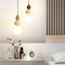 Cream Pendant Lamp – LED Chandelier for Bedroom and Restaurant – Stylish Wood and Stone Design 0