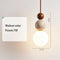 Cream Pendant Lamp – LED Chandelier for Bedroom and Restaurant – Stylish Wood and Stone Design 1