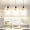 Cream Pendant Lamp – LED Chandelier for Bedroom and Restaurant – Stylish Wood and Stone Design 3