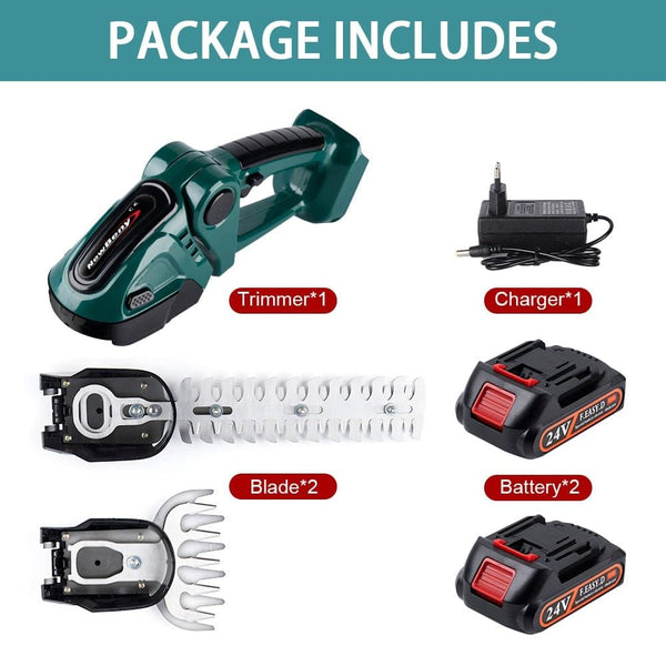 2 In 1 Cordless Electric Hedge Garden Trimmer