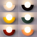 LED Wall Sconce with Round Plastic Ball Lampshade – Modern Wall Light for Bedroom and Corridor, G9 Bulb Compatible 0