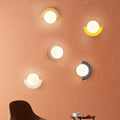 LED Wall Sconce with Round Plastic Ball Lampshade – Modern Wall Light for Bedroom and Corridor, G9 Bulb Compatible 1