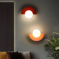 LED Wall Sconce with Round Plastic Ball Lampshade – Modern Wall Light for Bedroom and Corridor, G9 Bulb Compatible 2