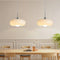 Modern Glass Pendant Light for Kitchen Island and Dining Room – E27 Base, Soft Lighting, Orange and White Design 3