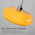 Modern Glass Pendant Light for Kitchen Island and Dining Room – E27 Base, Soft Lighting, Orange and White Design 5