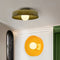 Nordic LED Flush Mount Ceiling Light Fixture – Retro Glass Design, Multi Color Options, 25/35cm for Bedroom and Living Room 0