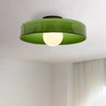 Nordic LED Flush Mount Ceiling Light Fixture – Retro Glass Design, Multi Color Options, 25/35cm for Bedroom and Living Room 1