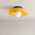 Nordic LED Flush Mount Ceiling Light Fixture – Retro Glass Design, Multi Color Options, 25/35cm for Bedroom and Living Room 3