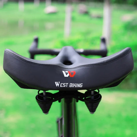 Wide Ergonomic Bike Saddle for MTB E Bike and City Bicycle Comfort