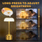 Retro Rechargeable LED Table Lamp – Touch Dimmable Brass Desk Light with 3 Color Modes for Bedroom, Restaurant & Bar