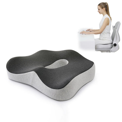 Memory Foam Office Chair Cushion – Orthopedic Lumbar & Coccyx Support for Car & Desk Chair