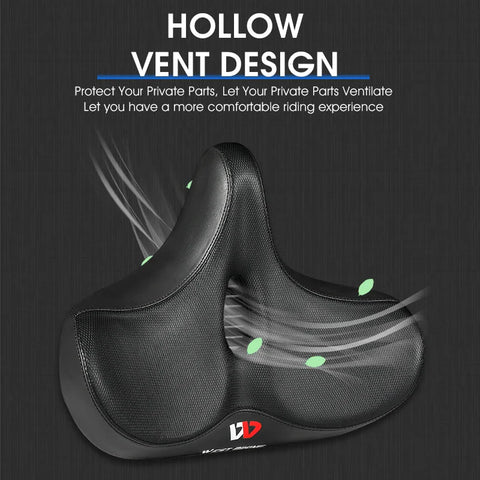 Wide Ergonomic Bike Saddle for MTB E Bike and City Bicycle Comfort