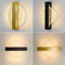 Modern LED Wall Lamp with Gold Foil Finish – Acrylic Wall Sconce for Indoor Bedroom and Living Room Lighting