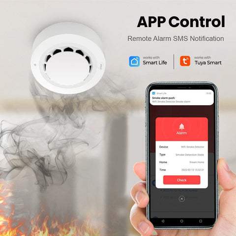 WiFi Smoke Detector for Home Kitchen Security