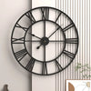 Large 3D Roman Numeral Metal Wall Clock – 60CM Silent Retro Decor