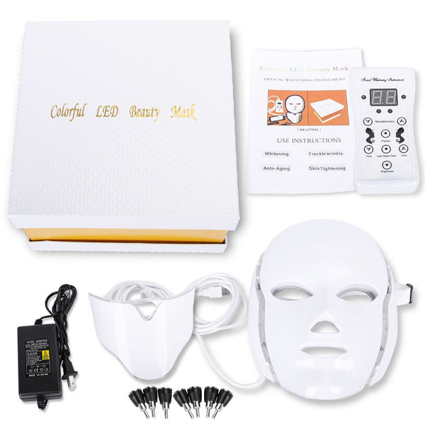 7 Colors Red Light Therapy Mask - Face & Neck Treatment