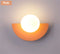 LED Wall Sconce with Round Plastic Ball Lampshade – Modern Wall Light for Bedroom and Corridor