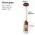 Nordic Wood Glass Pendant Light – Modern Hanging Lamp